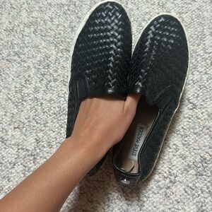 Steve madden shoes, size 8.5, black with white soles
